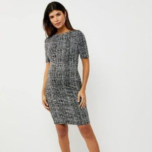Textured Bodycon Maternity Dress-Black and White